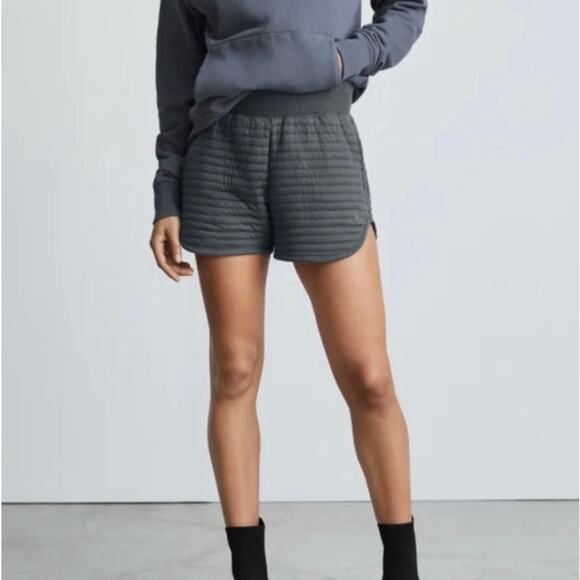 Everlane Organic Cotton Quilted Shorts Blue Gray Size XXS NWOT - Picture 3 of 9